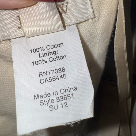 J.Crew Embroidered Womens Size 2/4 Ivory Navy Strapless Dress Coastal Preppy - Picture 10 of 14